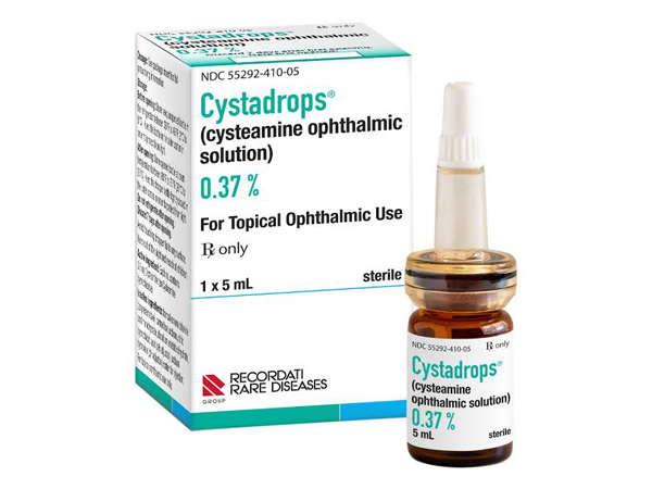 It will reduce the amount of cystine in the body. It is used in people with cystinosis. It is a rare genetic condition that causes a build-up of cystine in the kidneys and other organs including the eyes. Cystadrops is used to keep cystine crystals from building up in the cornea on the surface of the eye. It is used for the treatment of corneal cystine crystal deposits in adults and children from 2 years of age with cystinosis.